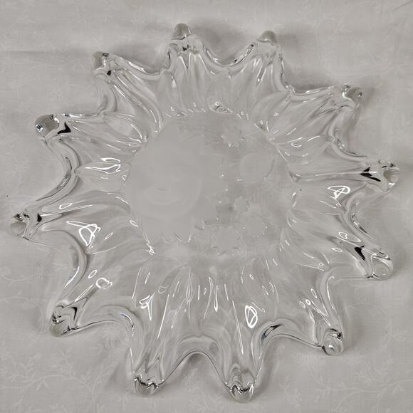 Vintage Heavens Gate Sun Moon Stars Glass Trinket Serving Dish Celestial - Picture 7 of 9
